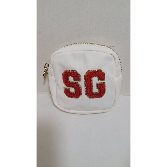 Stoney Clover Lane x Disney Minnie Mouse Mini Pouch White Nylon, Gold Hardware - Picture 2 of 7